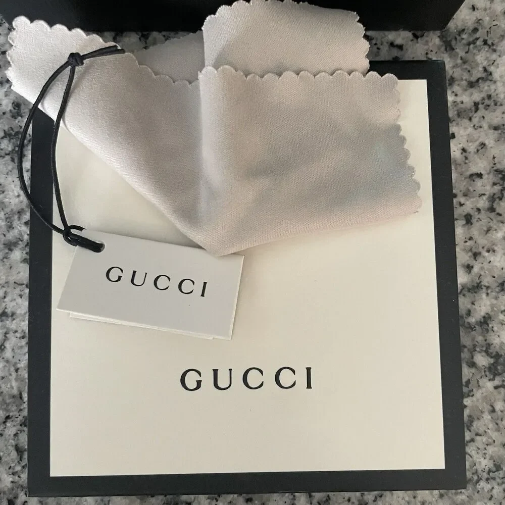 Gucci Women’s 32mm Charcoal Dial Swiss Quartz Stainless Steel Watch Designer - Picture 6 of 6